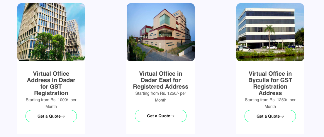 Locations for virtual office in Mumbai
