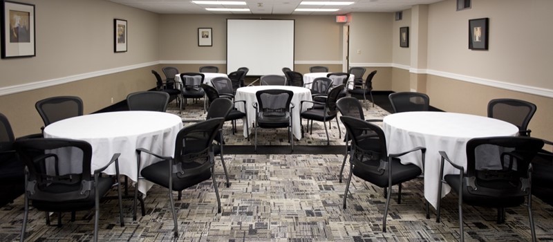 Banquet Style Meeting Rooms with round tables