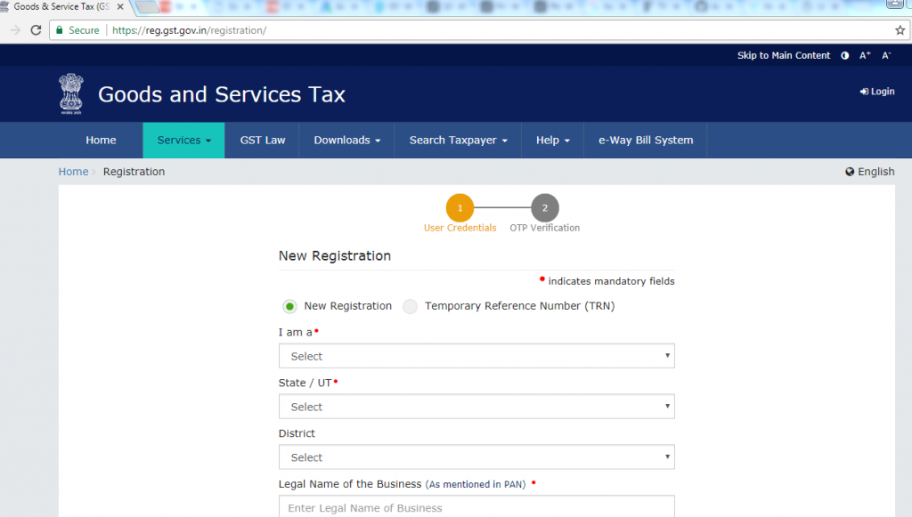 How to login gst-registration in India