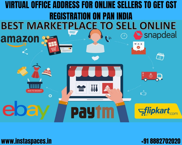 How to get online sellers virtual office address for GST Registration 