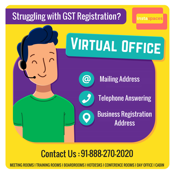 Social media company take virtual office address for GST registration in India